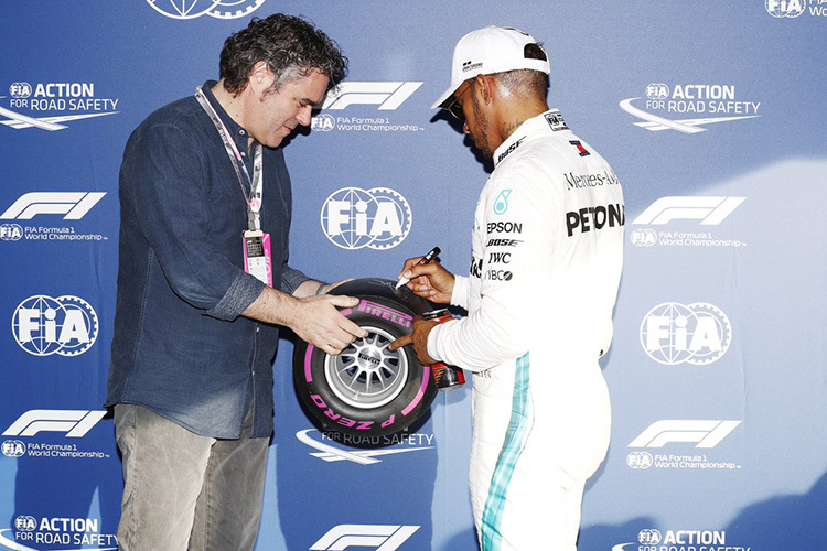 Lewis Hamilton nach seiner Pole in Australien