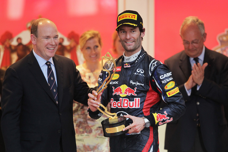 Mark Webber siegte 2010 und 2012 in Monaco