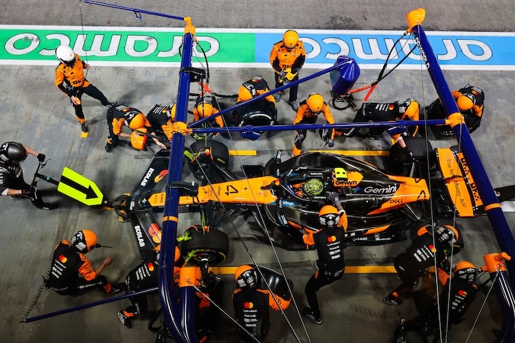 Boxenstopp von Lando Norris in Singapur