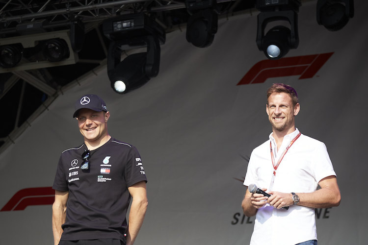 Valtteri Bottas und Jenson Button 2018 in Silverstone