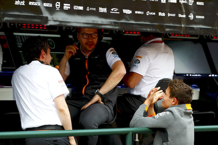 McLaren-Teamchef Andreas Seidl mit Schützling Lando Norris