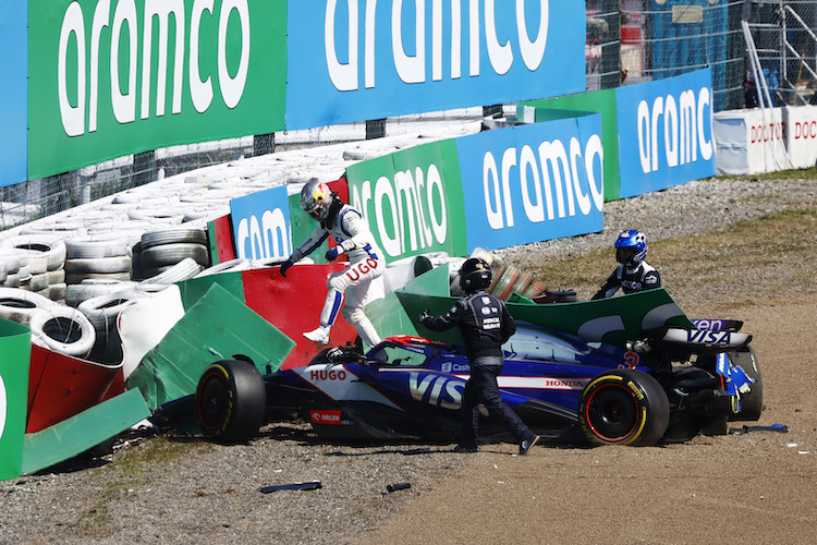 Ricciardo und Albon Crash