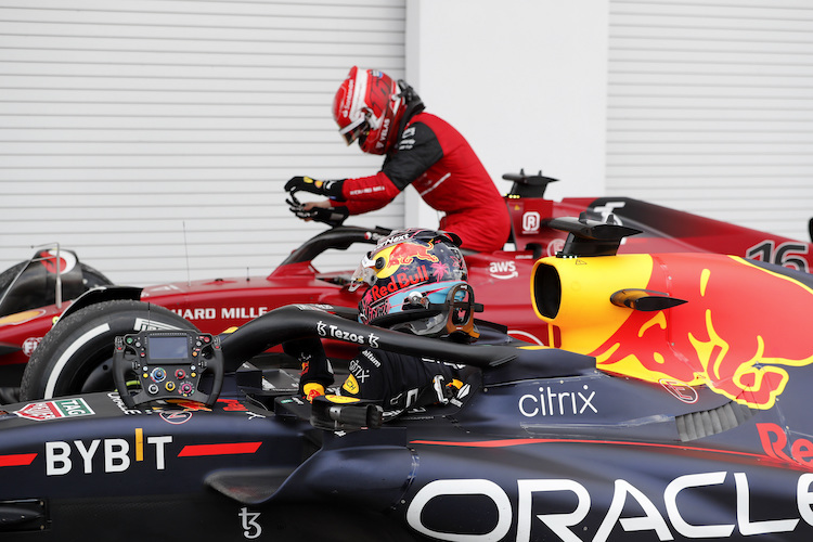 Max Verstappen und Charles Leclerc