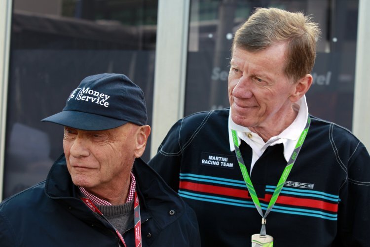 Zwei Motorsport-Legenden: Niki Lauda (li.) und Walter Röhrl