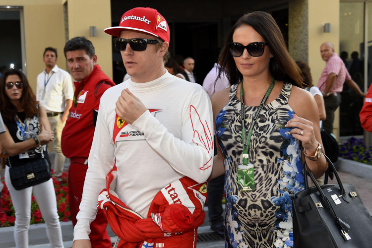 Vorfreude aufs Familienglück: Kimi Räikkönen und Freundin Minttu Virtanen in Abu Dhabi