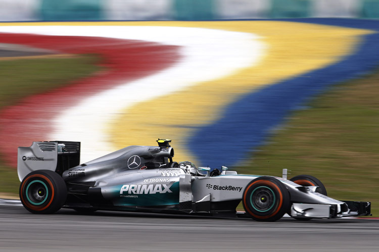 Melbourne-Sieger Nico Rosberg drehte auch am Trainingsfreitag zum Malaysia-GP die schnellste Runde