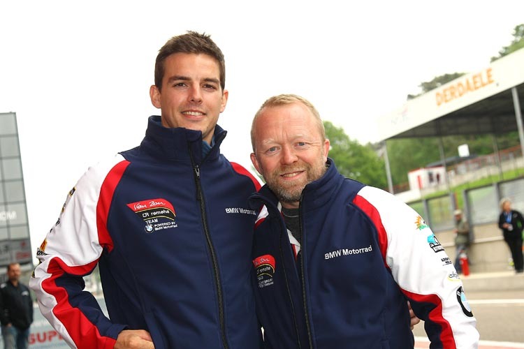 Bastien Mackels (li.) mit Teamchef Werner Daemen