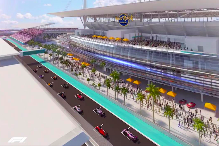 So könnte Formel 1 beim Hard Rock Stadium von Miami aussehen