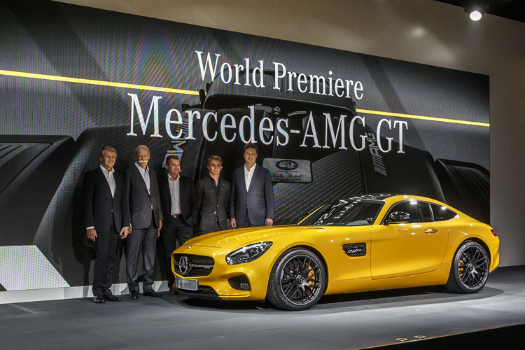 Weltpremiere für den Mercedes-AMG GT in Affalterbach mit Nico Rosberg
