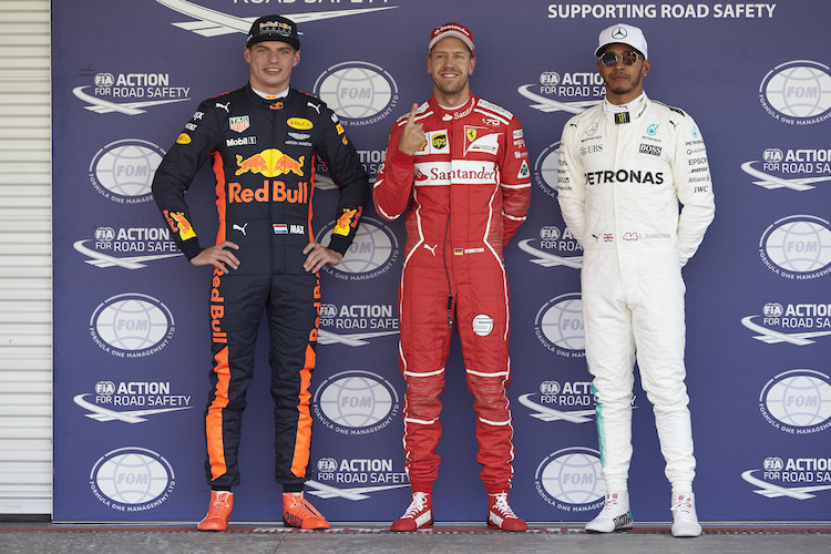 Verstappen, Vettel, Hamilton
