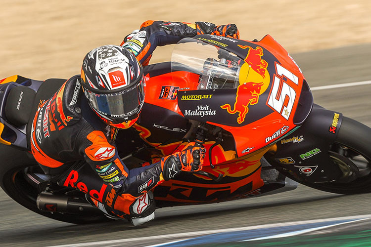 Moto3-Weltmeister Pedro Acosta beim Moto2-Test in Jerez im November