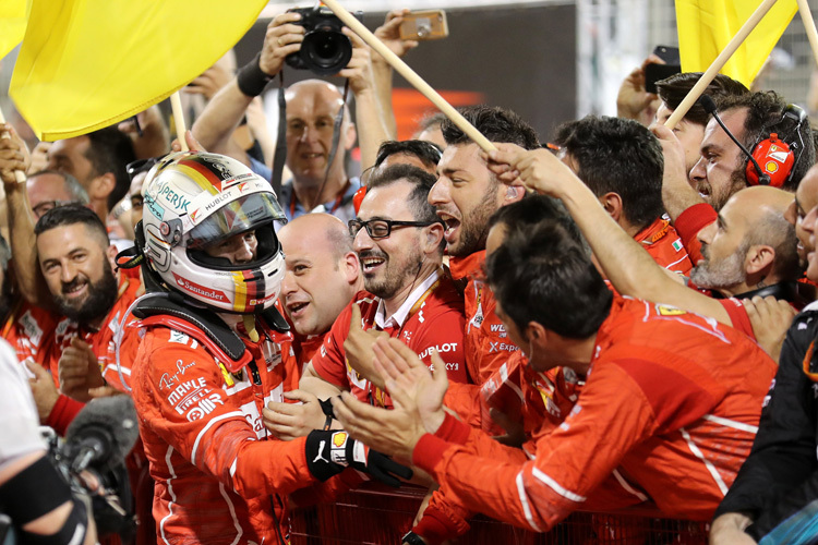 Sebastian Vettel nach seinem Sieg in Bahrain