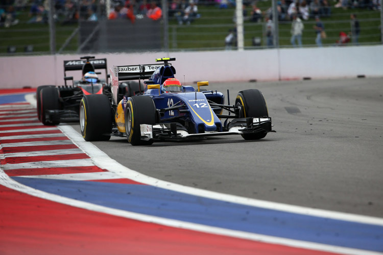 Felipe Nasr freute sich: «Das Auto war von den Rundenzeiten her konkurrenzfähig, vor allem auf den extra-weichen Reifen»