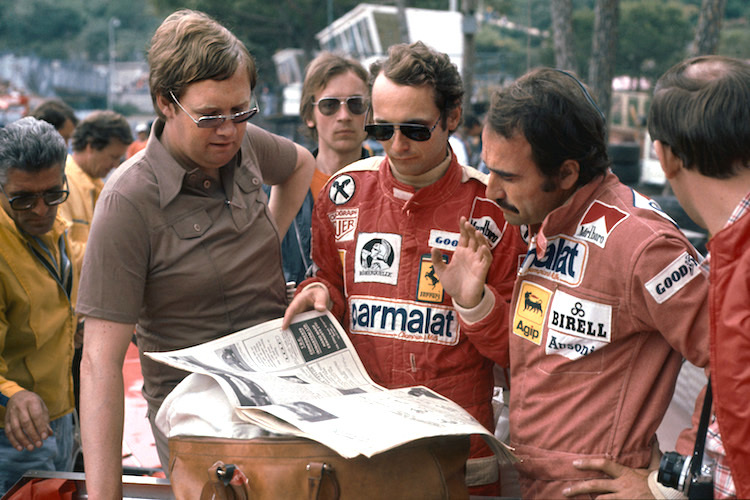 Niki Lauda und Clay Regazzoni bei Ferrari