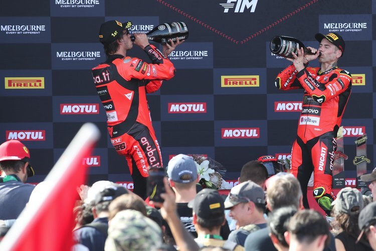 Nicolo Bulega und Alvaro Bautista holten für das Ducati-Werksteam Platz 1 und 2