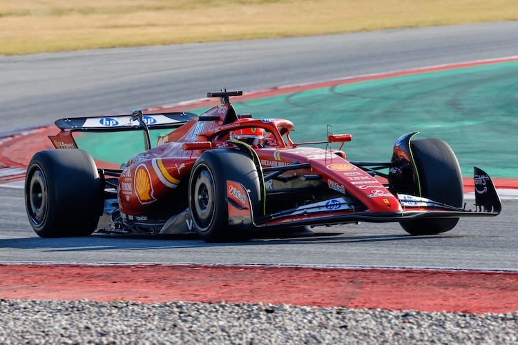 Charles Leclerc durfte sich zum Abschluss des Pirelli-Tests in Barcelona über die Bestzeit freuen