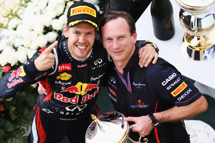Das Erfolgs-Gespann Sebastian Vettel und Christian Horner