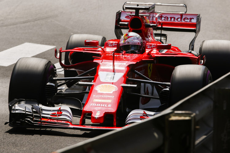 Sebastian Vettel war in der letzten freien Trainingsstunde in Monte Carlo der Schnellste