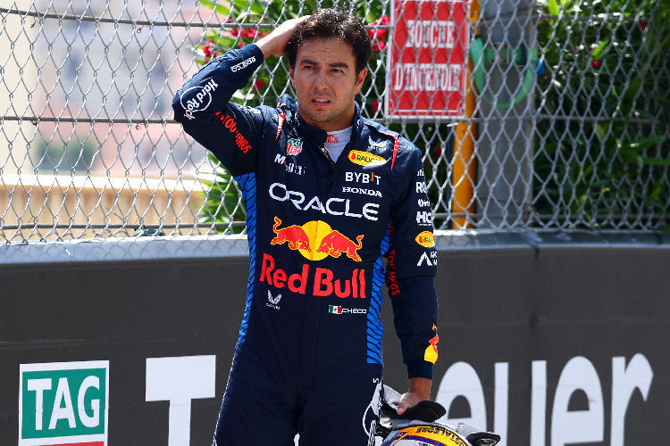Sergio Pérez nach dem Unfall mit Magnussen in Monaco