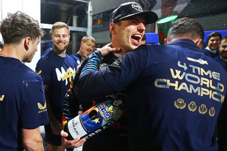 Max Verstappen durfte in Las Vegas seinen vierten WM-Titel bejubeln