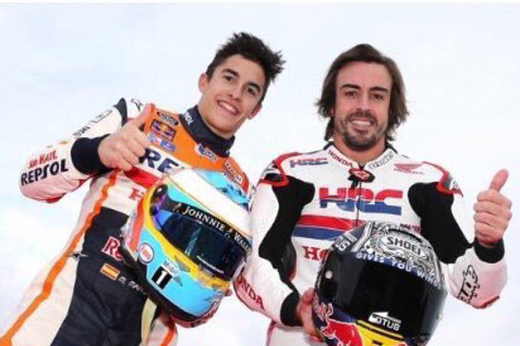 Spass in Motegi: Marc Márquez und Fernando Alonso