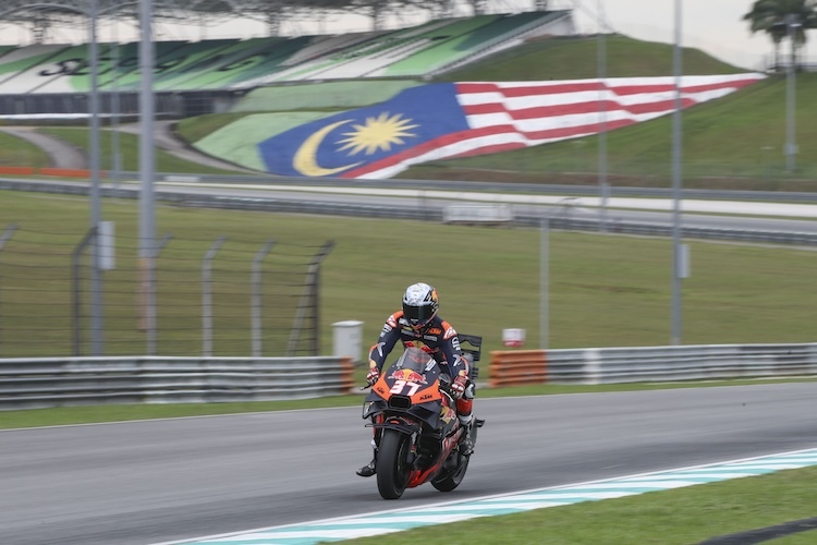 Pedro Acosta auf der aktuellen KTM RC16 in Sepang