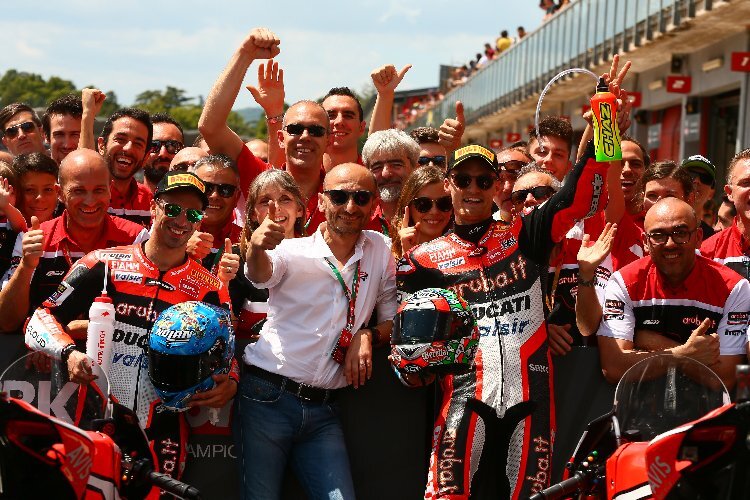 Das erfolgreiche Meeting in Imola 2017 ließ sich Ducati-Boss Claudio Domenicali nicht entgehen