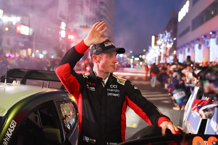 Elfyn Evans (Toyota) verteidigte bei der Rallye Japan knapp seine WM-Führung