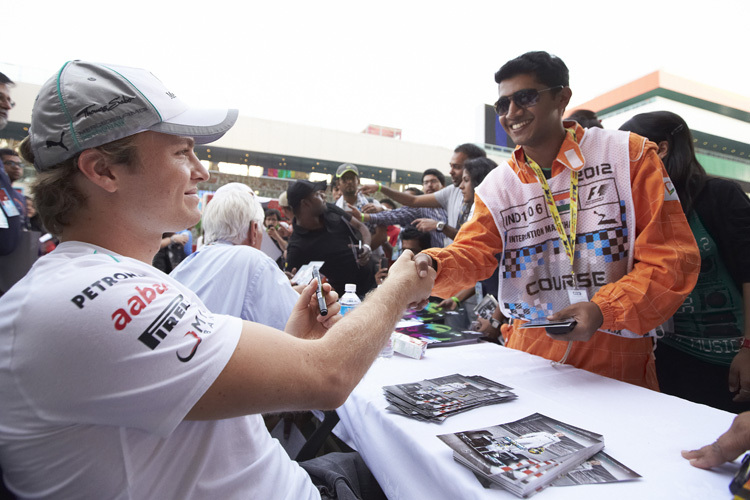 Nico Rosberg in Indien