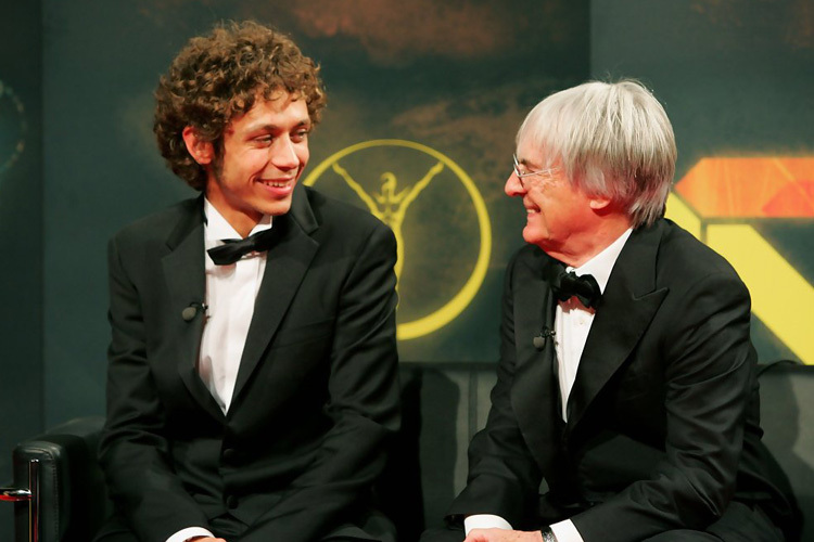 Valentino Rossi und Bernie Ecclestone bei der Verleihung des Sports-Oscars Laureus