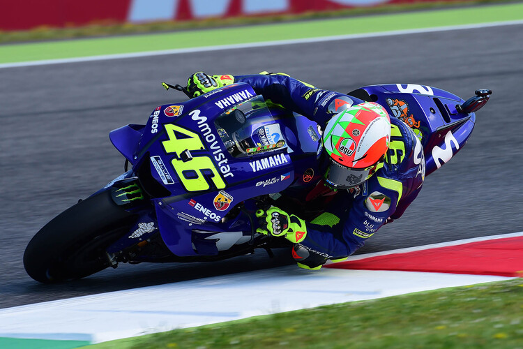 Der neunfache Weltmeister Valentino Rossi gab im MotoGP-Qualifying den Ton an 
