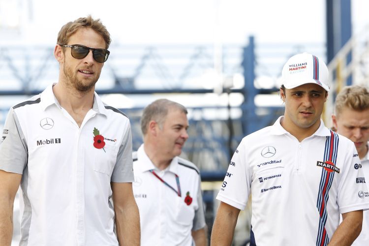 Jenson Button und Felipe Massa