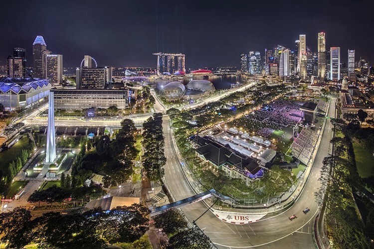 Beim Grossen Preis von Singapur, dem ersten Nacht-GP der Formel 1