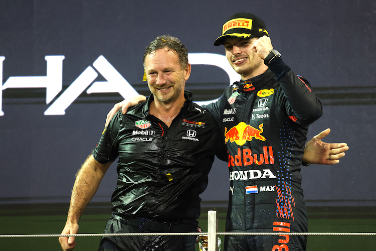 Christian Horner und Max Verstappen