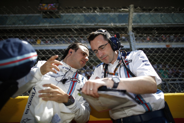 Der langjährige Williams-Ingenieur Dave Robson (hier mit Felipe Massa)