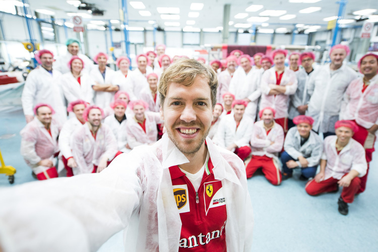 Sebastian Vettel zu Besuch bei Ferrari
