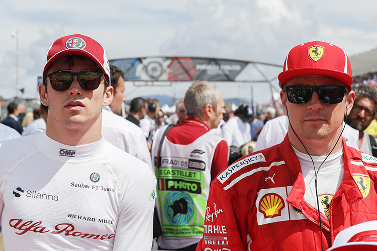 Charles Leclerc und Kimi Räikkönen