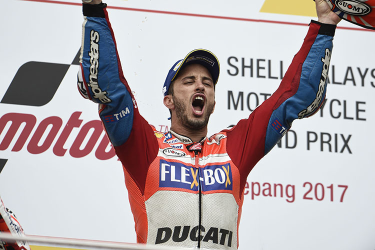 Andrea Dovizioso gewann sechs MotoGP-Rennen 2017