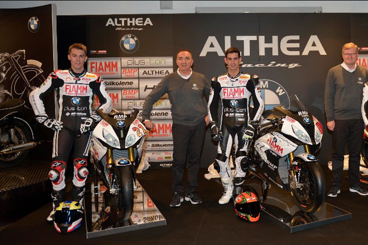 Althea BMW: Markus Reiterberger, Genesio Bevilacqua, Jordi Torres und Jan Witteveen (v.l.)