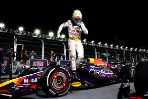 Max Verstappen nach seinem Las Vegas-Sieg 2023)