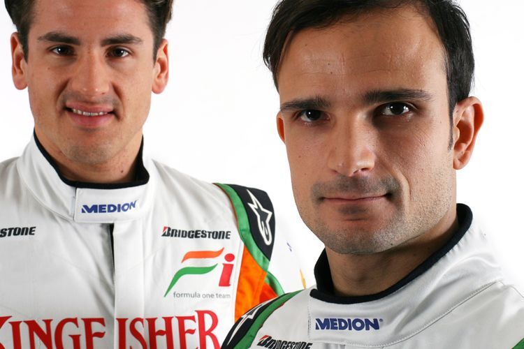 Force India-Piloten 2010: Adrian Sutil (li.l und Tonio Liuzzi
