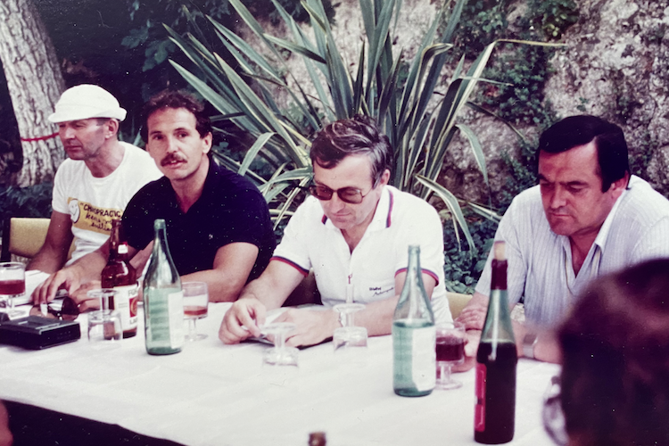 Frank Gardner, Uwe Mahla, Ewald Merz und Paul Rosche