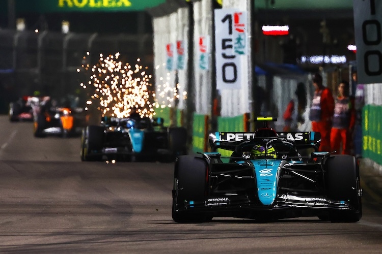 Lewis Hamilton und George Russell hatten in Singapur kein leichtes Spiel - in Austin gibt es neue Teile für das Duo