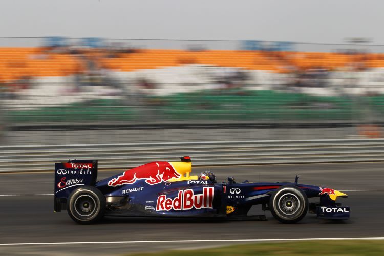 Sebastian Vettel kommt in Indiens schnell auf Tempo