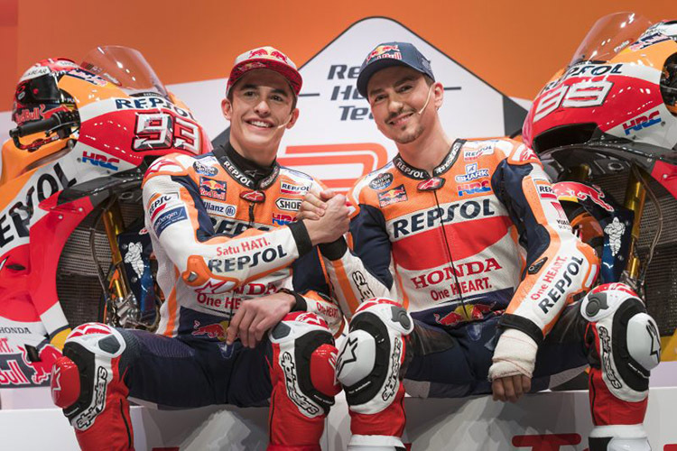 Das neue Repsol-Honda-Duo Marc Márquez und Jorge Lorenzo