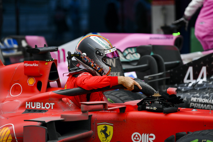 ​Spezieller Helm: Vettel fuhr in Istanbul mit dem Regenbogen-Helm auf den dritten Platz