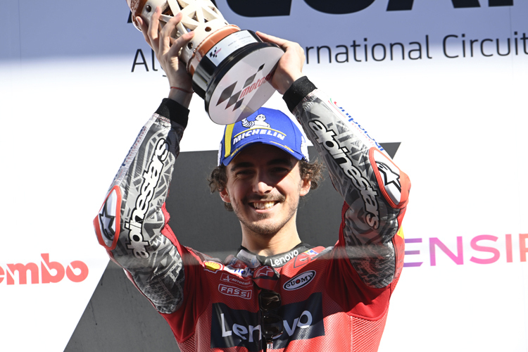 Pecco Bagnaia gewann sein drittes MotoGP-Rennen