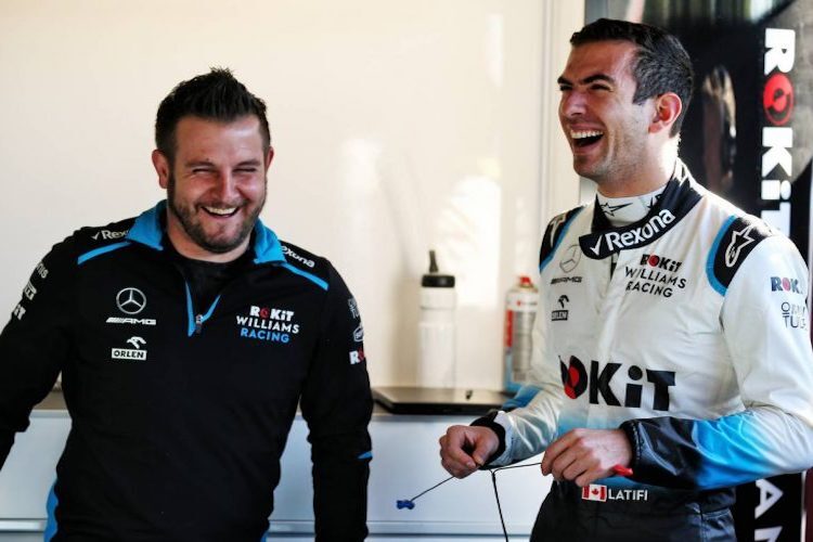 Nicholas Latifi (rechts) freut sich – er fährt 2020 Formel-1-Rennen