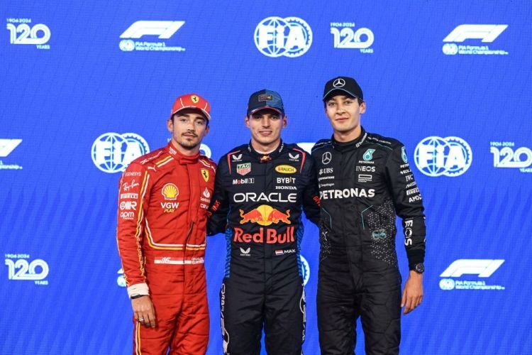 Charles Leclerc, Max Verstappen & George Russell