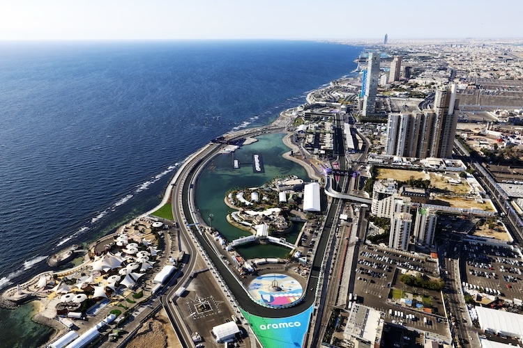 Blick auf den Jeddah Corniche Circuit